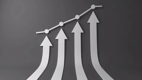 White arrows going UP Stock Footage 72945452