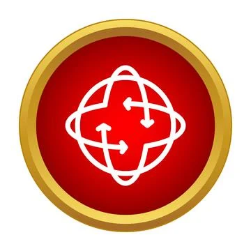 White arrows rotating global connection icon button イラスト素材