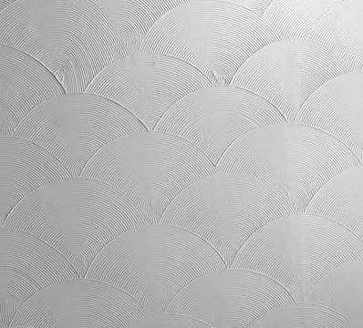 White Artex Ceiling Texture with Decorative Fan Pattern Background 스톡 사진