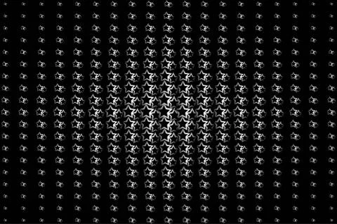 White asterisks on a black background Stock Illustration