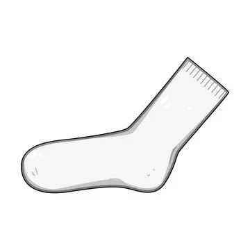 White athletic sock isolated graphic for mockup Stock-Illustration