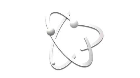 White Atom animation on White background Stock Footage 42754081