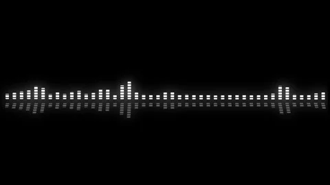White audio equalizer bars rhythmically moving animation Stock Footage 328030203