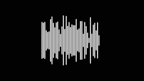 White audio frequency waveform spectrum. Stock Footage 234197544
