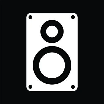 White Audio Speaker Solid Icon Vector 스톡 일러스트