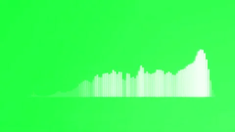 White Audio Spectrum Bars Animation Green Screen Sound Visualizer Music Rhythm Stock Footage 317170563