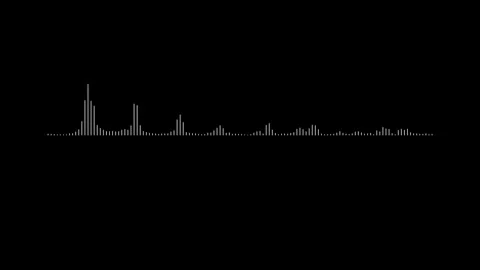 White audio wave equalizer - 4K sound spectrum waveform animation with alph.. Stock-Footage 346164218
