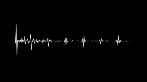 White audio waveform on black background Stock Footage 301627381