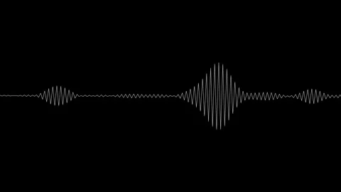 White audio waveform Graphic spectrum animation Stock Footage 311061749