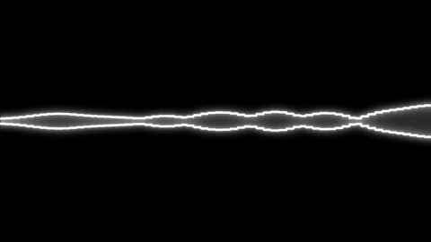 White audio waveform line sound spectrum Stock Footage 118360219