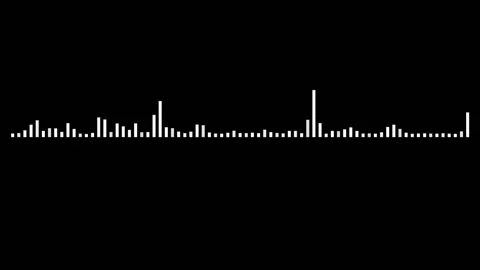 White audio waveform spectrum animation Stock Footage 233985061