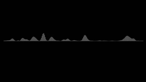 White audio waveform spectrum animation Stock Footage 233985247