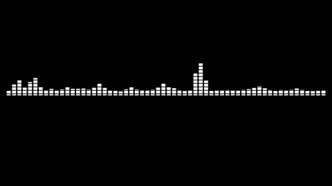 White audio waveform spectrum animation Stock Footage 233985374