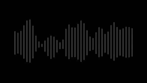 White audio waveform spectrum animation, Minimalist Sound Level Interface F.. Stock Footage 307291697