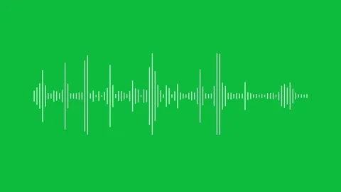White audio waveform spectrum animation. Alpha channel, spectrum audio animation Video stock 322119017