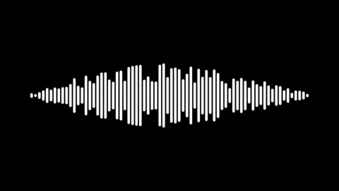 White Audio Waveform Spectrum Animation On Black Background Stock Footage 331592937