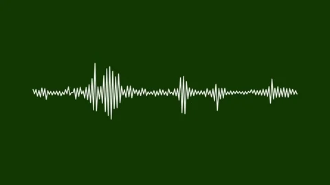 White Audio Waveform Spectrum Animation With Realistic Chroma Key 4K Overlay Stock Footage 346720221