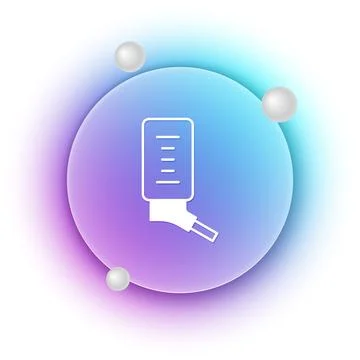 White Automatic drinker for small pets icon isolated on white background. B.. Illustrazione stock