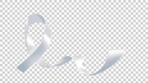 White awareness ribbon Stock Illustration