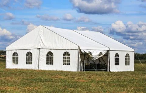 White awning Stock Photos