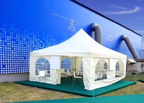 White awning Stock Photos