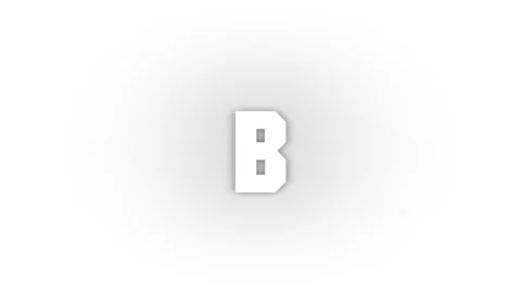 White b icon with shadow isolated on white background. Stock Footage 205586797