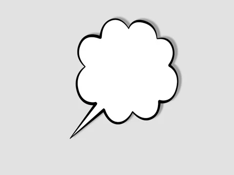 White babble. Illustration of thought or speech bubble. Alpha channel. Vídeos de archivo 79388703