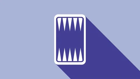White Backgammon board icon isolated on purple background. 4K Video motion Stock Footage 148301788