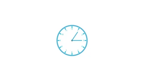 White background 2d clock animation Stock Footage 310646081