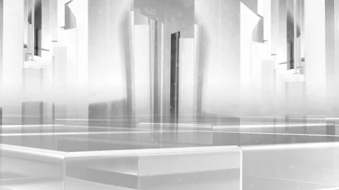 White background 3D room light abstract glass Empty white future 3D neon bac Stock Footage 280897131