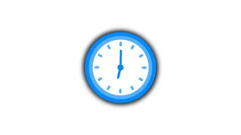 White background 3d wall clock. Stock Illustration
