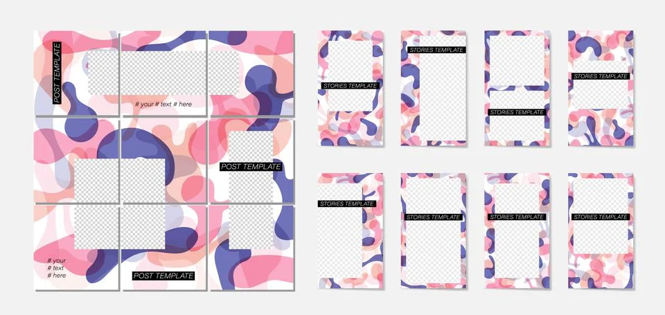 White background with abstract elements and colorful spots Illustrazione stock