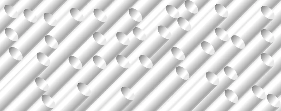 White background abstract geometric pattern with trumpets, optical illusion Illustrazione stock