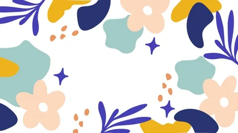 White background abstract shapes and motifs with soft curvy lines and gentle Stock Footage 324832851