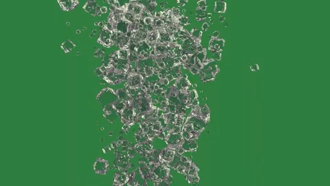 White background and bunch of flowers on it pile shattered glass lot broken Video stock 337341681