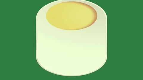 White background and button yellow circle on it egg figure colorful frame Stock Footage 337341796