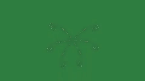 White background and flower butterfly on it small spider figure cartoonish Stock Footage 337341082