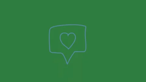 White background and line drawing of man ' s head heart icon on map pointer it Video stock 337340659