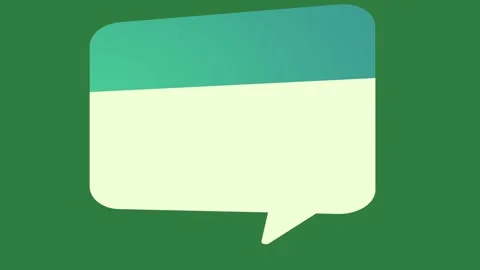 White background and speech bubble on blue illustration cartoonish colorful Stock Footage 337341807
