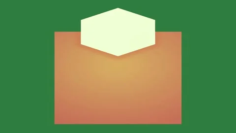White background and square orange on envelope it colorful cartoonish frame Stock-Footage 337341827