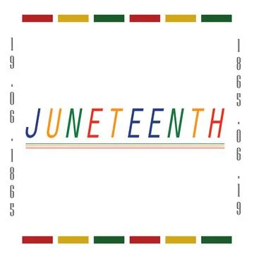 White background and squares for juneteenth; Stock Illustration