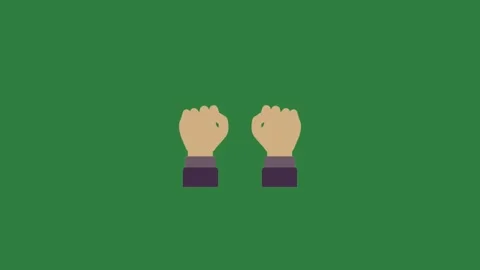 White background and two hands in the middle pair of on fingers it making Video stock 337340474