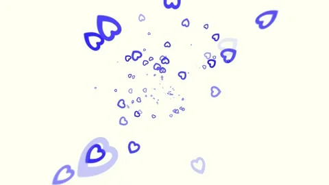 White background, appearing and disappearing dark blue hearts in a big swir.. Stock Footage 251343510