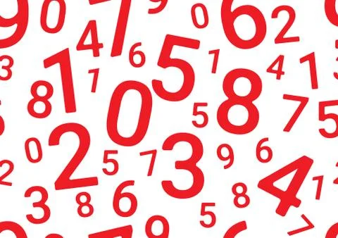 On a white background are different numbers. Stock Illustration