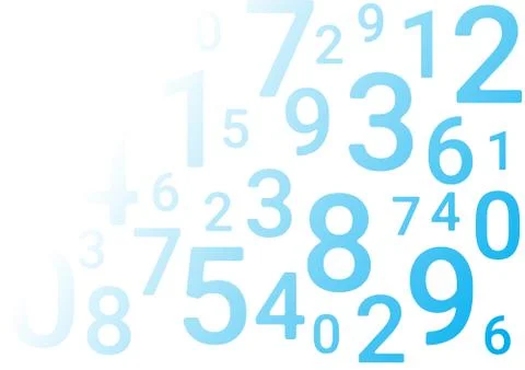 On a white background are different numbers. Stock Illustration
