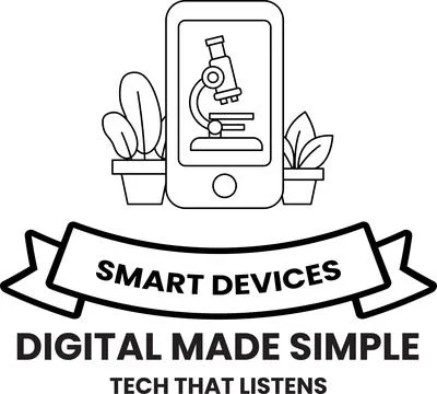 A white background with a black and white image of a cell phone and a micro.. イラスト素材