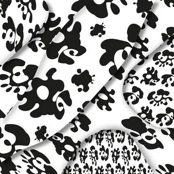 White background with black doodle elements. Stock Illustration