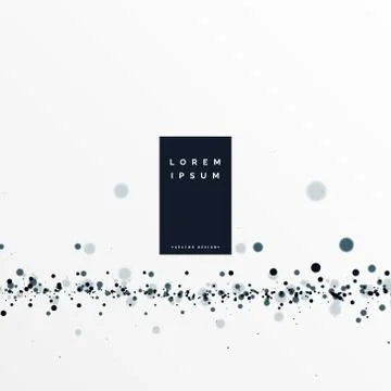 White background with black particle effect Stock Illustration