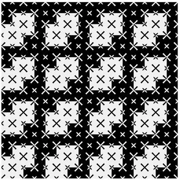 White background with black pattern. Illustrazione stock