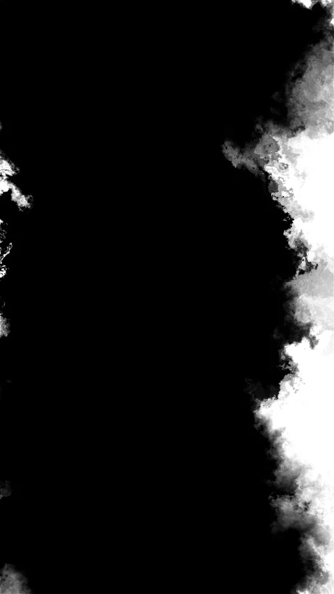 White background black smoke edges, drifting ink clouds, high contrast grunge te Stock Footage 340467788